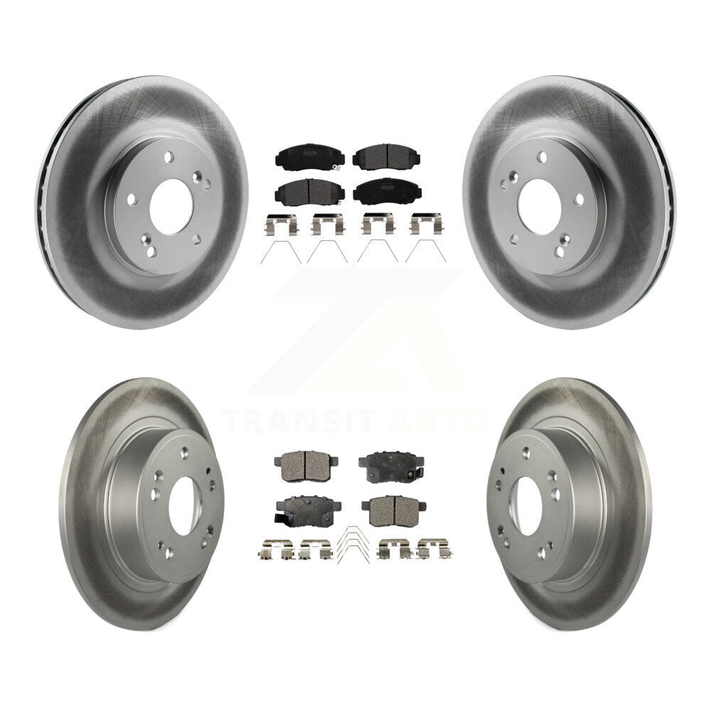 [Avant + Arrière] Kit de disque (revêtu) et plaquette (semi-métallique) de frein pour Honda Accord Acura TSX KGF-100801