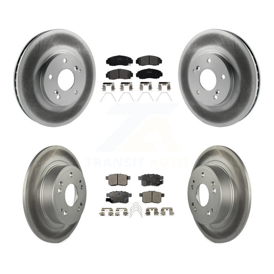 [Avant + Arrière] Kit de disque (revêtu) et plaquette (semi-métallique) de frein pour Honda Accord Acura TSX KGF-100801