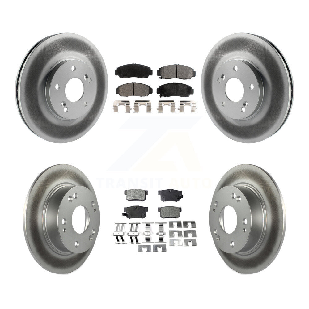 [Avant + Arrière] Kit de disque (revêtu) et plaquette (semi-métallique) de frein pour Honda Accord Acura TSX KGF-100802