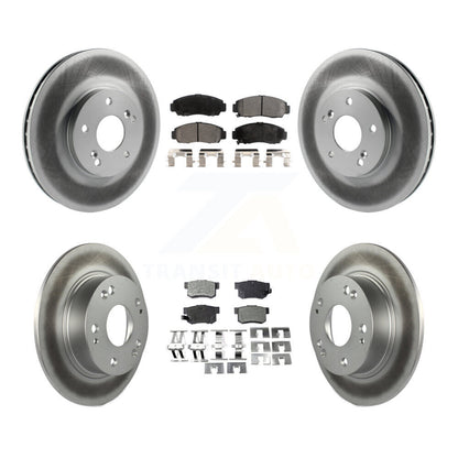[Avant + Arrière] Kit de disque (revêtu) et plaquette (semi-métallique) de frein pour Honda Accord Acura TSX KGF-100802