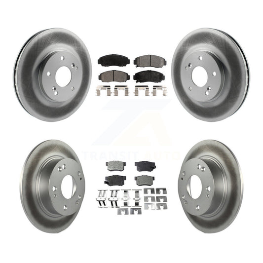 [Avant + Arrière] Kit de disque (revêtu) et plaquette (semi-métallique) de frein pour Honda Accord Acura TSX KGF-100802