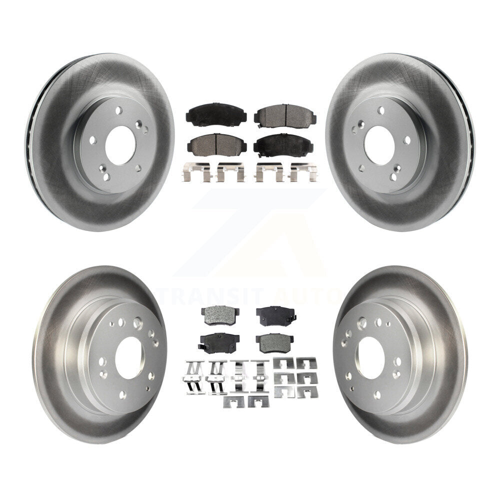 [Avant + Arrière] Kit de disque (revêtu) et plaquette (semi-métallique) de frein pour Acura TL KGF-100803