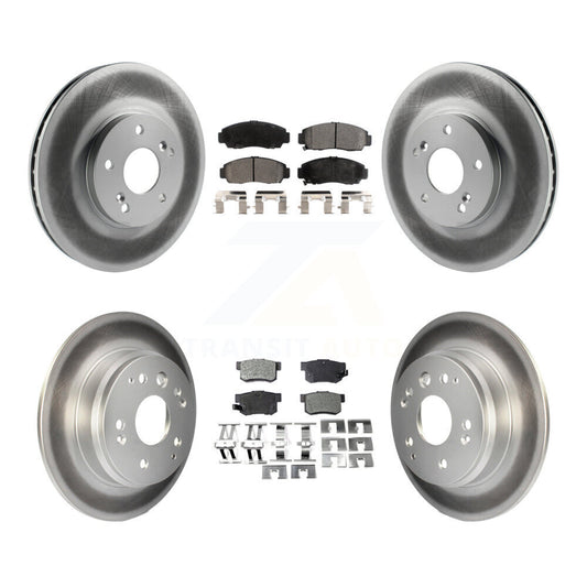 [Avant + Arrière] Kit de disque (revêtu) et plaquette (semi-métallique) de frein pour Acura TL KGF-100803