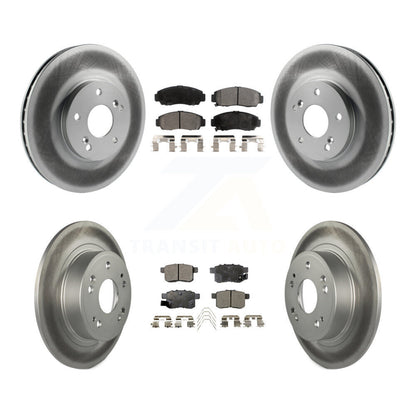 [Avant + Arrière] Kit de disque (revêtu) et plaquette (semi-métallique) de frein pour Honda Accord Acura TSX KGF-100804
