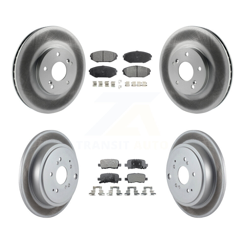 [Avant + Arrière] Kit de disque (revêtu) et plaquette (semi-métallique) de frein pour 2001-2002 Acura MDX KGF-100805