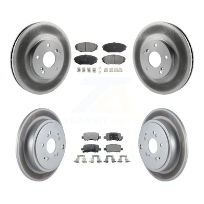 [Avant + Arrière] Kit de disque (revêtu) et plaquette (semi-métallique) de frein pour 2001-2002 Acura MDX KGF-100805