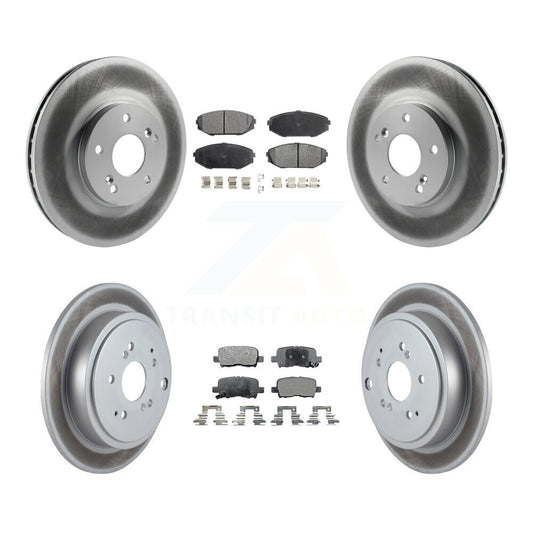 [Avant + Arrière] Kit de disque (revêtu) et plaquette (semi-métallique) de frein pour 2001-2002 Acura MDX KGF-100805