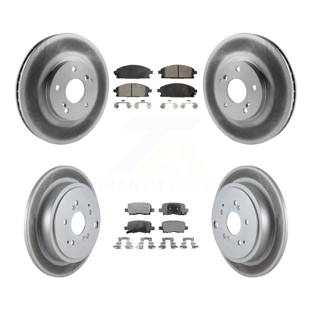 [Avant + Arrière] Kit de disque (revêtu) et plaquette (semi-métallique) de frein pour 2003-2006 Acura MDX KGF-100807