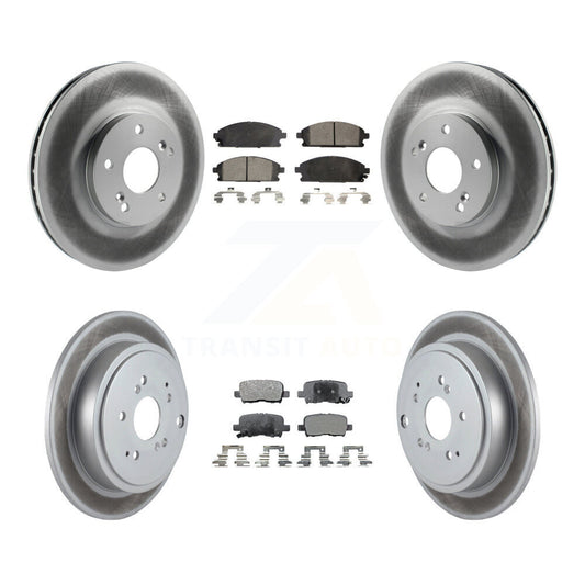 [Avant + Arrière] Kit de disque (revêtu) et plaquette (semi-métallique) de frein pour 2003-2006 Acura MDX KGF-100807