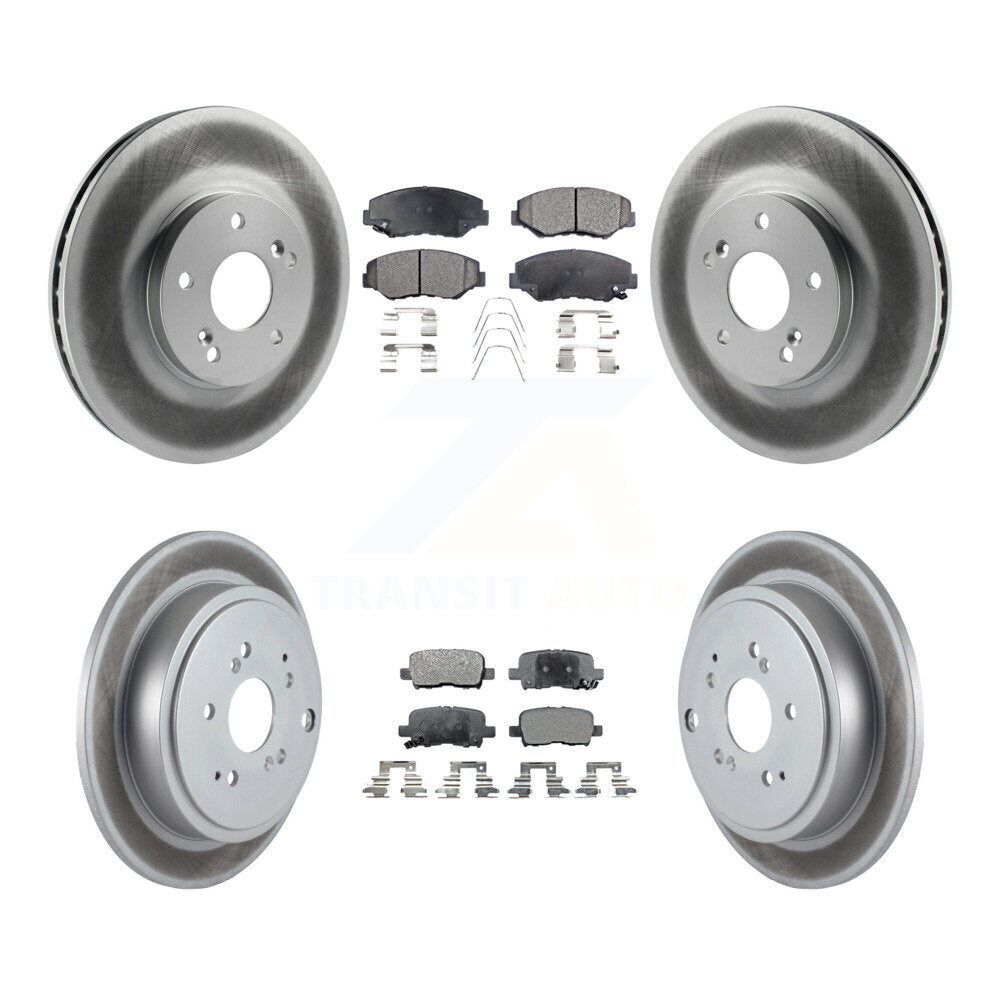 [Avant + Arrière] Kit de disque (revêtu) et plaquette (semi-métallique) de frein pour 2003-2008 Honda Pilot KGF-100808