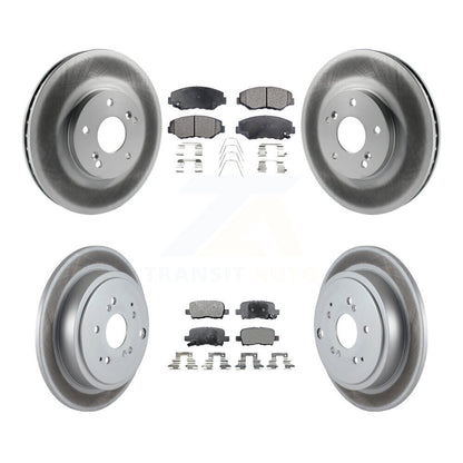 [Avant + Arrière] Kit de disque (revêtu) et plaquette (semi-métallique) de frein pour 2003-2008 Honda Pilot KGF-100808