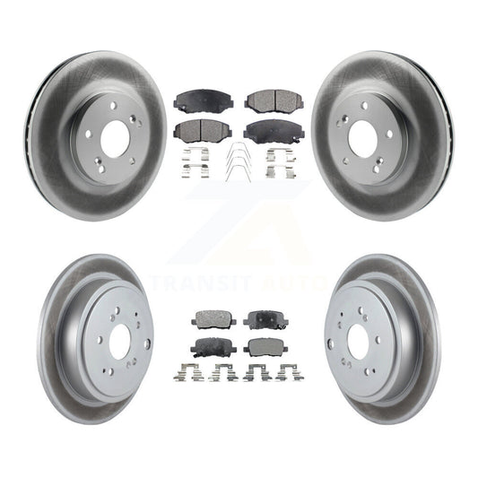[Avant + Arrière] Kit de disque (revêtu) et plaquette (semi-métallique) de frein pour 2003-2008 Honda Pilot KGF-100808