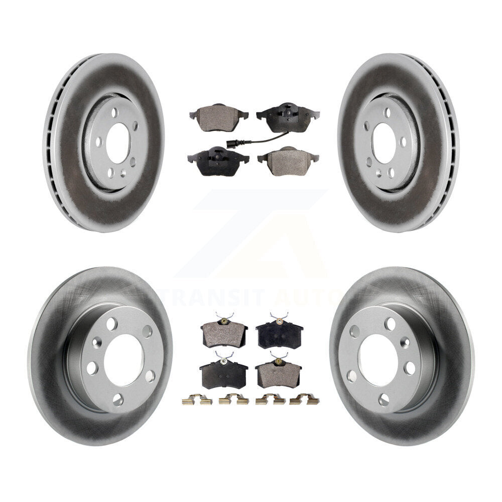 [Avant + Arrière] Kit de disque (revêtu) et plaquette (semi-métallique) de frein pour Volkswagen Beetle Jetta Golf KGF-100809