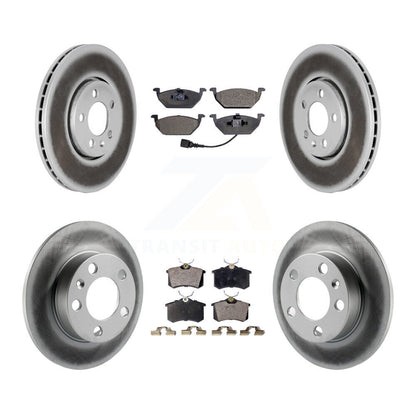 [Avant + Arrière] Kit de disque (revêtu) et plaquette (semi-métallique) de frein pour 2000-2001 Volkswagen Golf 2.0L avec 288mm Diameter Rotor KGF-100810