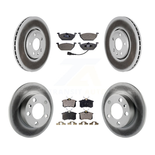 [Avant + Arrière] Kit de disque (revêtu) et plaquette (semi-métallique) de frein pour 2000-2001 Volkswagen Golf 2.0L avec 288mm Diameter Rotor KGF-100810