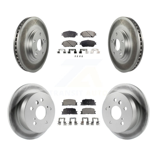 [Avant + Arrière] Kit de disque (revêtu) et plaquette (semi-métallique) de frein pour 2004-2006 Lexus ES330 KGF-100813