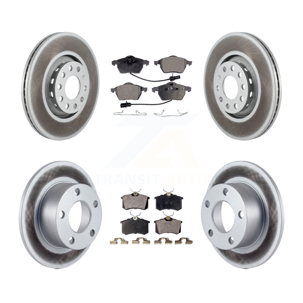[Avant + Arrière] Kit de disque (revêtu) et plaquette (semi-métallique) de frein pour Audi A6 avec 312mm Diameter Rotor KGF-100814