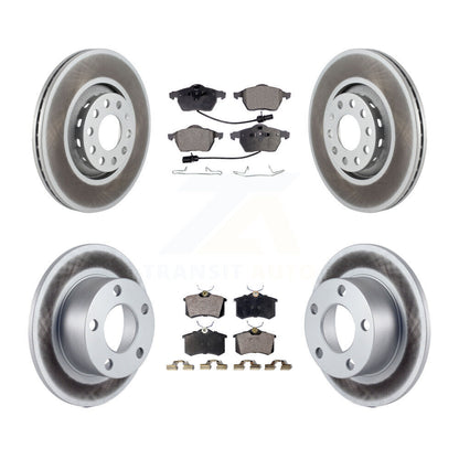 [Avant + Arrière] Kit de disque (revêtu) et plaquette (semi-métallique) de frein pour Audi A6 avec 312mm Diameter Rotor KGF-100814