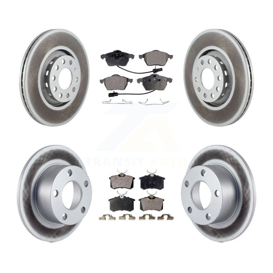 [Avant + Arrière] Kit de disque (revêtu) et plaquette (semi-métallique) de frein pour Audi A6 avec 312mm Diameter Rotor KGF-100814