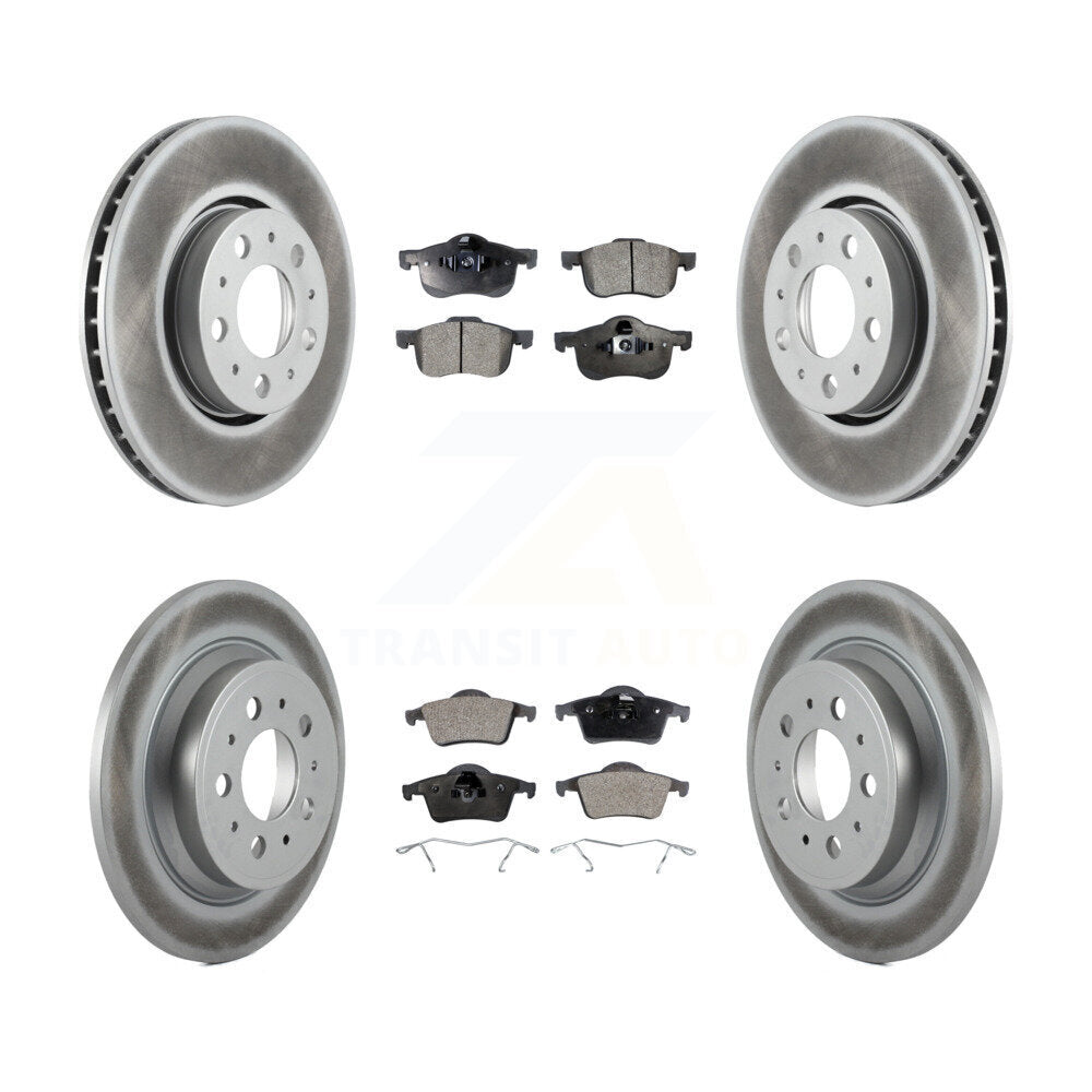[Avant + Arrière] Kit de disque (revêtu) et plaquette (semi-métallique) de frein pour Volvo S60 V70 XC70 S80 KGF-100819