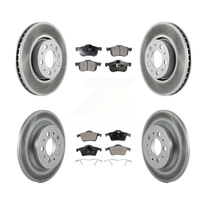 [Avant + Arrière] Kit de disque (revêtu) et plaquette (semi-métallique) de frein pour Volvo S60 V70 XC70 S80 KGF-100819