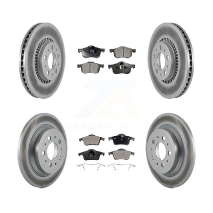 [Avant + Arrière] Kit de disque (revêtu) et plaquette (semi-métallique) de frein pour Volvo S60 V70 XC70 S80 KGF-100820