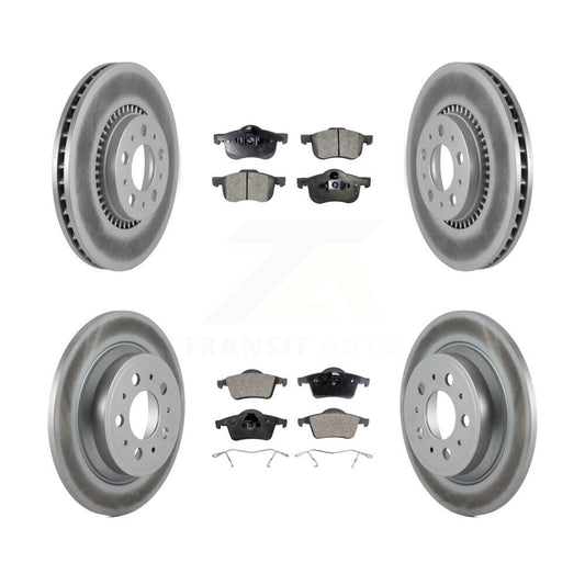 [Avant + Arrière] Kit de disque (revêtu) et plaquette (semi-métallique) de frein pour Volvo S60 V70 XC70 S80 KGF-100820