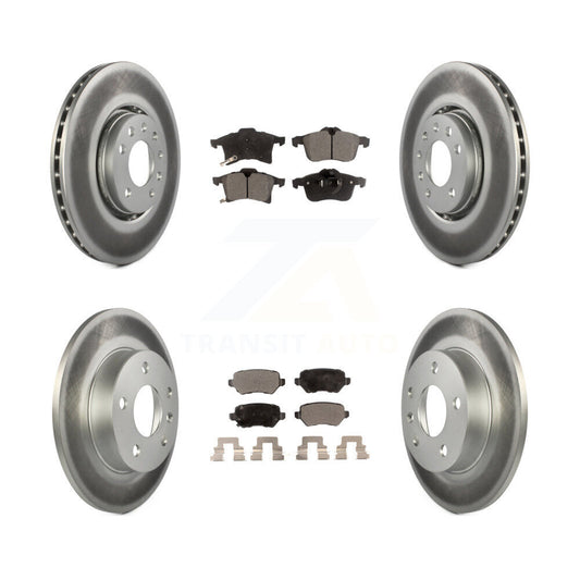 [Avant + Arrière] Kit de disque (revêtu) et plaquette (semi-métallique) de frein pour 2008-2009 Saturn Astra KGF-100821
