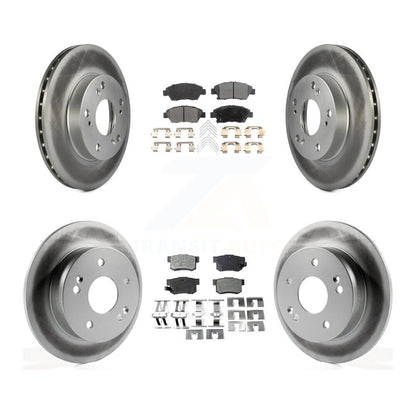 [Avant + Arrière] Kit de disque (revêtu) et plaquette (semi-métallique) de frein pour Honda Civic Acura RSX KGF-100824