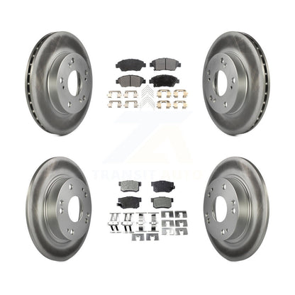 [Avant + Arrière] Kit de disque (revêtu) et plaquette (semi-métallique) de frein pour Honda Civic KGF-100825