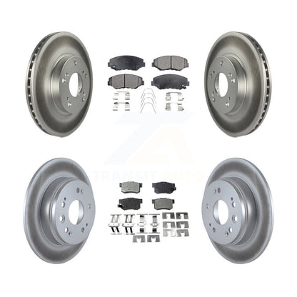 [Avant + Arrière] Kit de disque (revêtu) et plaquette (semi-métallique) de frein pour 2002-2004 Honda CR-V KGF-100827