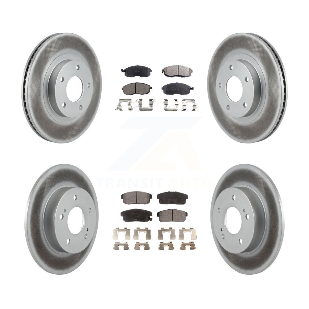 [Avant + Arrière] Kit de disque (revêtu) et plaquette (semi-métallique) de frein pour Nissan Maxima Infiniti I35 INFINITI KGF-100828