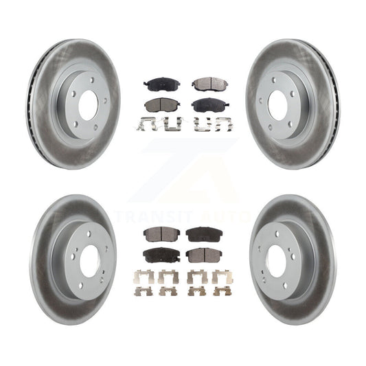[Avant + Arrière] Kit de disque (revêtu) et plaquette (semi-métallique) de frein pour Nissan Maxima Infiniti I35 INFINITI KGF-100828