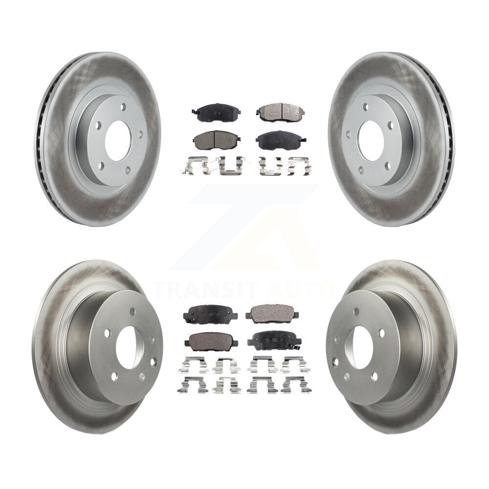 [Avant + Arrière] Kit de disque (revêtu) et plaquette (semi-métallique) de frein pour Nissan Altima KGF-100829