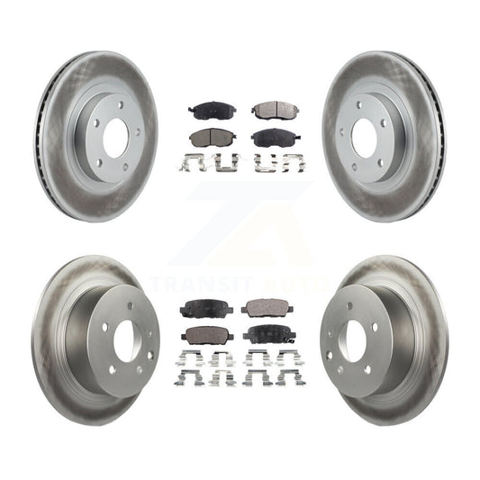 [Avant + Arrière] Kit de disque (revêtu) et plaquette (semi-métallique) de frein pour Nissan Altima KGF-100829