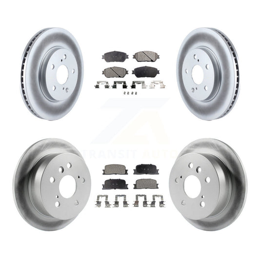 [Avant + Arrière] Kit de disque (revêtu) et plaquette (semi-métallique) de frein pour Toyota Camry Lexus ES300 KGF-100831