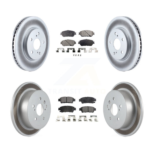 [Avant + Arrière] Kit de disque (revêtu) et plaquette (semi-métallique) de frein pour 2004-2010 Toyota Sienna KGF-100832