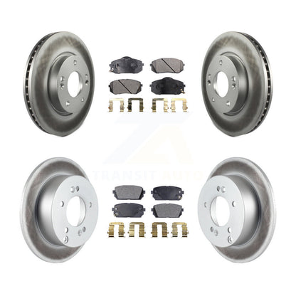 [Avant + Arrière] Kit de disque (revêtu) et plaquette (semi-métallique) de frein pour 2010-2012 Kia Rondo KGF-100833