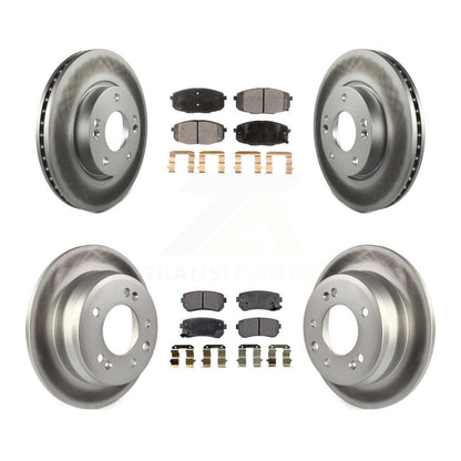 [Avant + Arrière] Kit de disque (revêtu) et plaquette (semi-métallique) de frein pour Hyundai Elantra KGF-100834