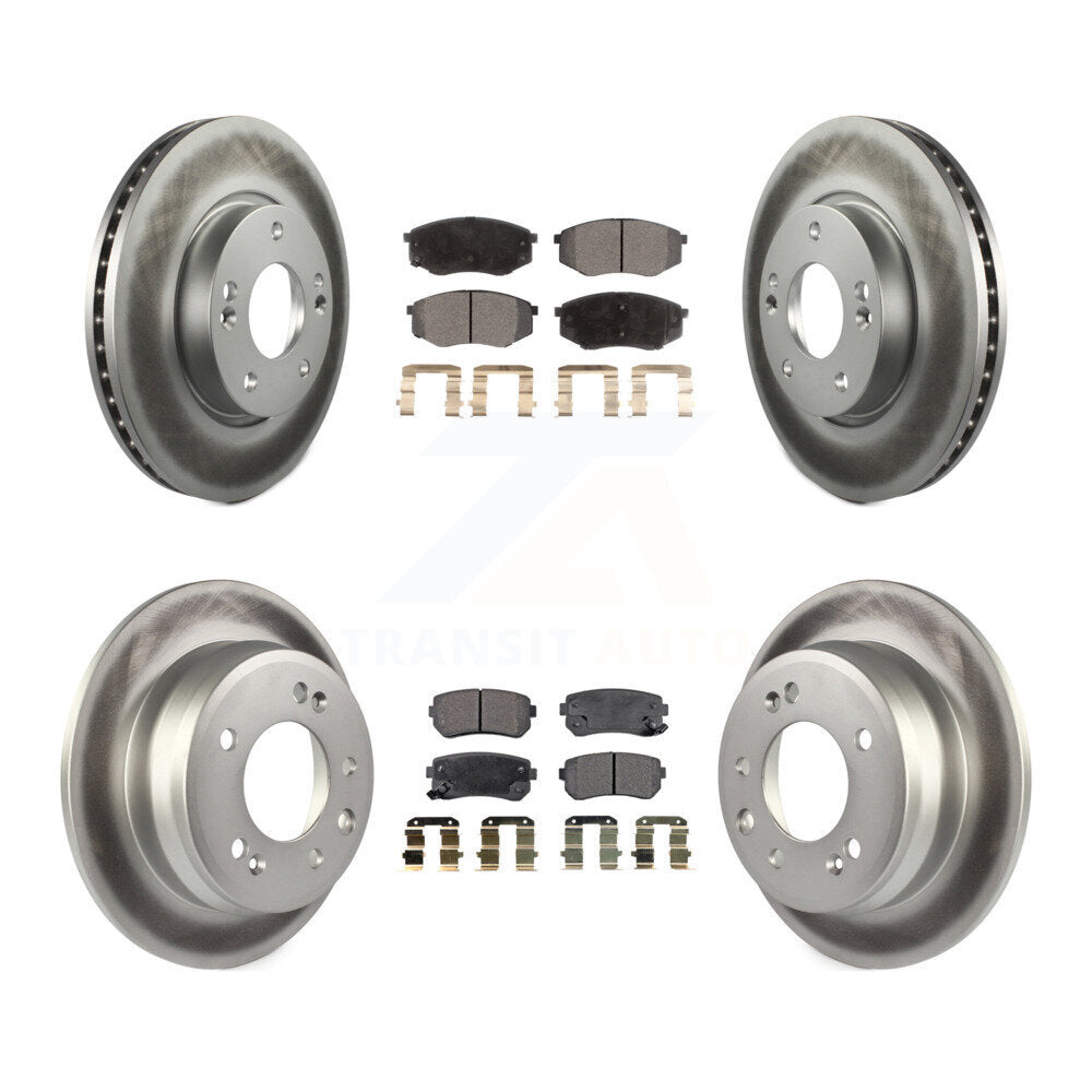 [Avant + Arrière] Kit de disque (revêtu) et plaquette (semi-métallique) de frein pour Hyundai Tucson Kia Sportage FWD KGF-100835