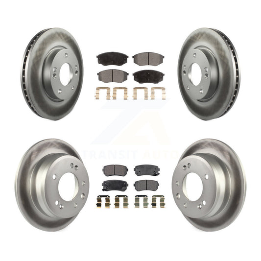 [Avant + Arrière] Kit de disque (revêtu) et plaquette (semi-métallique) de frein pour Hyundai Tucson Kia Sportage FWD KGF-100835