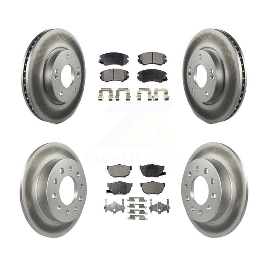 [Avant + Arrière] Kit de disque (revêtu) et plaquette (semi-métallique) de frein pour Hyundai Tiburon KGF-100836