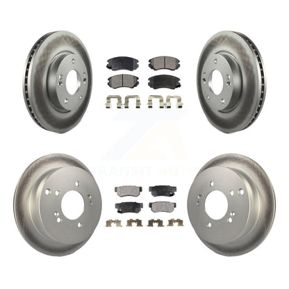 [Avant + Arrière] Kit de disque (revêtu) et plaquette (semi-métallique) de frein pour Kia Sportage Hyundai Tucson KGF-100837