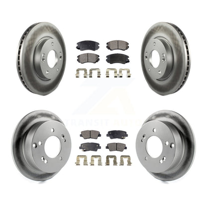 [Avant + Arrière] Kit de disque (revêtu) et plaquette (semi-métallique) de frein pour Hyundai Sonata 2.4L KGF-100838