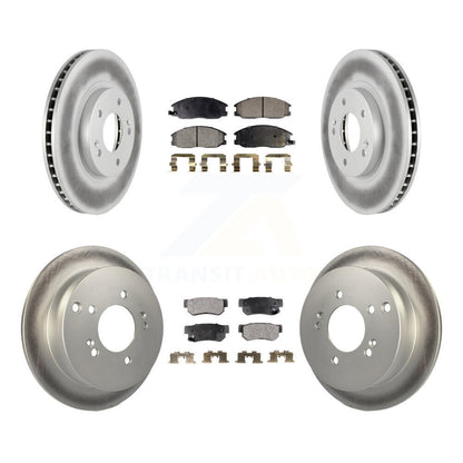 [Avant + Arrière] Kit de disque (revêtu) et plaquette (semi-métallique) de frein pour 2001-2006 Hyundai Santa Fe avec 294mm Diameter Rotor KGF-100842