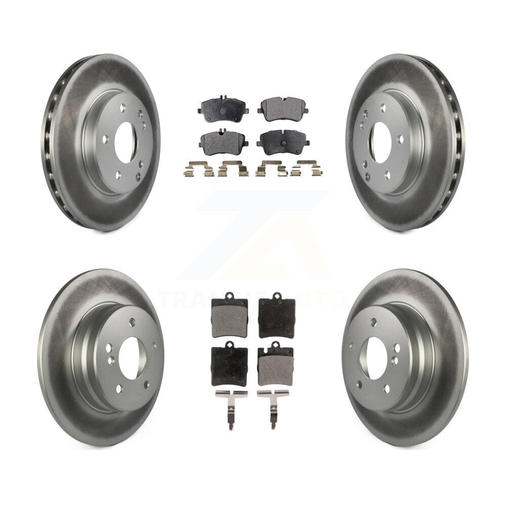 [Avant + Arrière] Kit de disque (revêtu) et plaquette (semi-métallique) de frein pour 2003-2005 Mercedes-Benz C240 Wagon avec RWD KGF-100844
