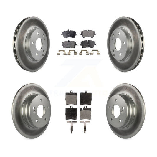 [Avant + Arrière] Kit de disque (revêtu) et plaquette (semi-métallique) de frein pour 2003-2005 Mercedes-Benz C240 Wagon avec RWD KGF-100844