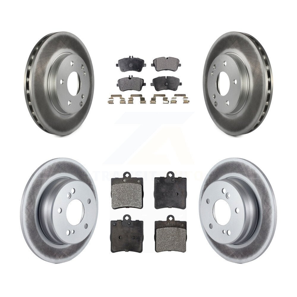 [Avant + Arrière] Kit de disque (revêtu) et plaquette (semi-métallique) de frein pour Mercedes-Benz C230 C240 KGF-100845