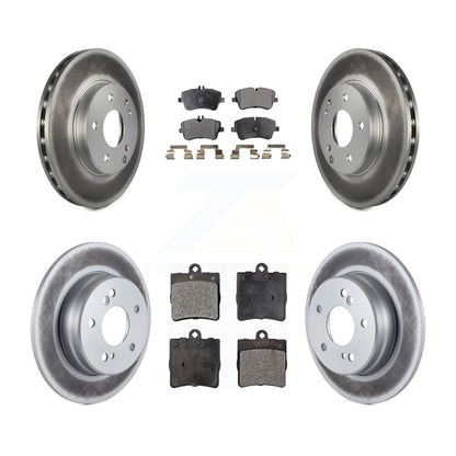 [Avant + Arrière] Kit de disque (revêtu) et plaquette (semi-métallique) de frein pour Mercedes-Benz C230 C240 KGF-100845