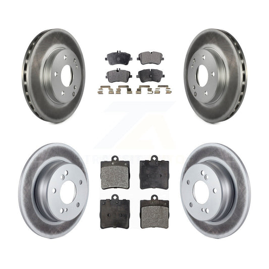 [Avant + Arrière] Kit de disque (revêtu) et plaquette (semi-métallique) de frein pour Mercedes-Benz C230 C240 KGF-100845